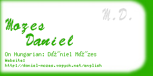 mozes daniel business card